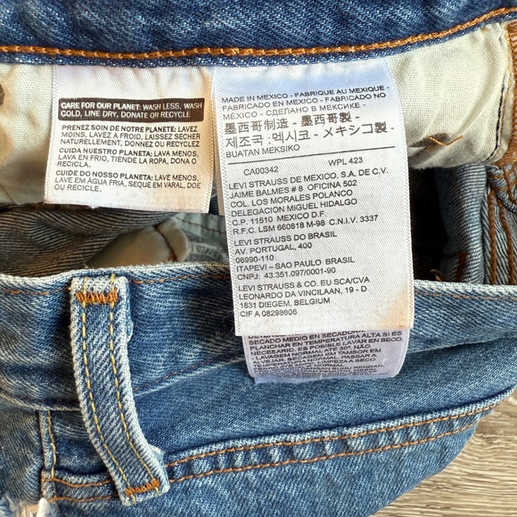 Essential Levi's 501 Straight Leg Blue Denim Jeans - Picture 11 of 13